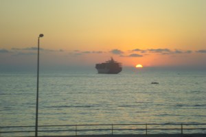 C'est un peu flou (depuis le bus), mais c'était juste beau. 